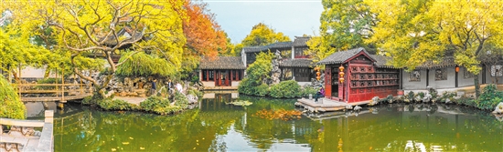 同里古鎮(zhèn)秋色醉人。
