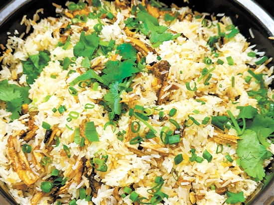 臺山黃鱔飯口感松軟，味道鮮美。