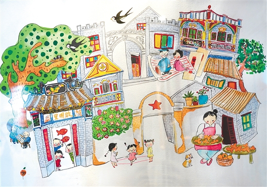 李玉如創(chuàng)作的第一幅僑鄉(xiāng)主題系列作品。