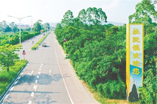 美麗圩鎮(zhèn)入口通道。