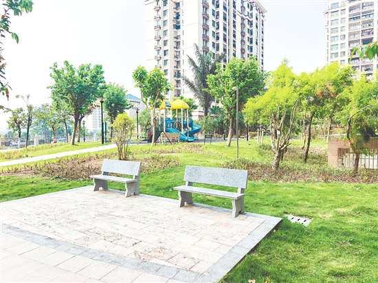 如今的南湖灣小區(qū)環(huán)境干凈整潔，蚊蟲(chóng)明顯減少。