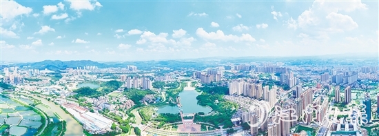 鶴山城區(qū)新貌。