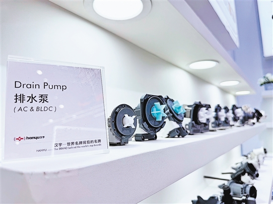 漢宇集團(tuán)在第139屆廣交會(huì)上展示的排水泵產(chǎn)品。