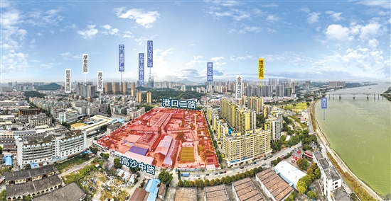 蓬江區(qū)港口二路東側(cè)金海灣南側(cè)地塊。