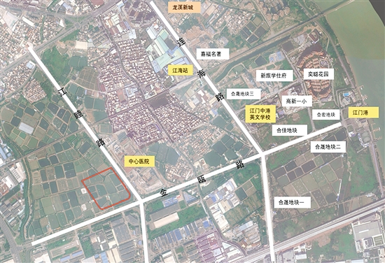 江海區(qū)22號(hào)地周邊配套齊全。市自然資源局供圖