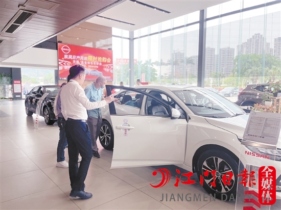一季度蓬江區(qū)消費者買車熱情高。